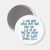 psalm 122:1 magneet (Voorkant / Achterkant)
