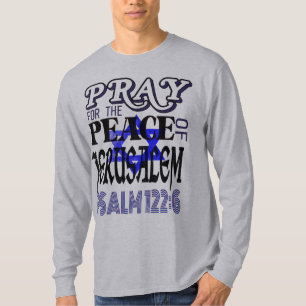 Psalm 122:6 met Star of David Classic Printing T-shirt