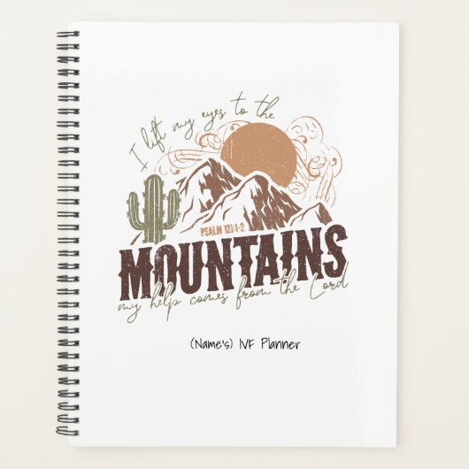 Psalm 123 gepersonaliseerde Christelijke IVF/onvru Planner (Voorkant)