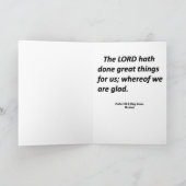 Psalm 126-3 nieuwjaar feestdagen kaart (Binnen)