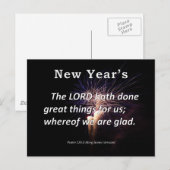 Psalm 126-3 nieuwjaar feestdagenkaart (Voorkant / Achterkant)