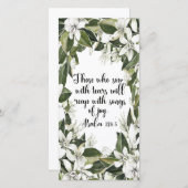 Psalm 126:5, het Bladwijzer van de Manuscript van  (Voorkant / Achterkant)