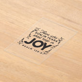Psalm 126:5 Schrift Typografie – Oogsten in Blijds Acryl Uitnodigingen (Laagn)