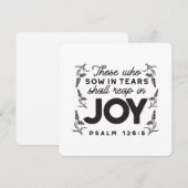 Psalm 126:5 Schrift Typografie – Oogsten in Blijds Feestdagenkaart (Voorkant / Achterkant)