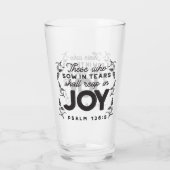 Psalm 126:5 Schrift Typografie – Oogsten in Blijds Glas (Achterkant)