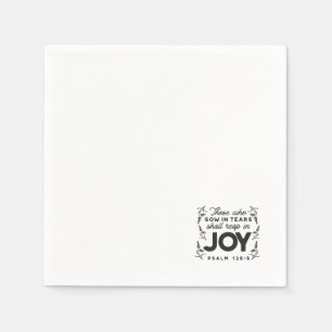 Psalm 126:5 Schrift Typografie – Oogsten in Vreugd Servet