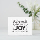 Psalm 126:5 Scripture Typography – Reap in Joy Briefkaart (Staand voorkant)