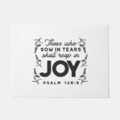 Psalm 126:5 Scripture Typography – Reap in Joy Deurmat (Voorkant)
