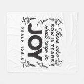 Psalm 126:5 Scripture Typography – Reap in Joy Fleece Deken (Voorkant (Horizontaal))