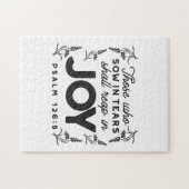 Psalm 126:5 Scripture Typography – Reap in Joy Legpuzzel (Horizontaal)