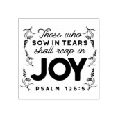 Psalm 126:5 Scripture Typography – Reap in Joy Rubberstempel (Afrduk)