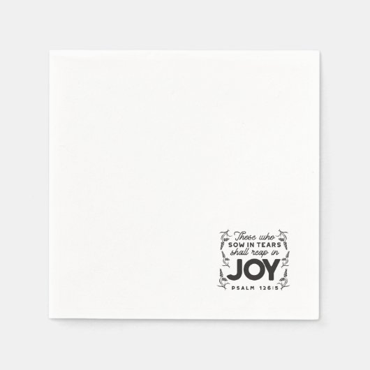 Psalm 126:5 Scripture Typography – Reap in Joy Servet (Voorkant)