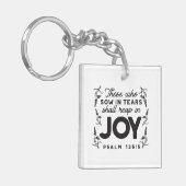 Psalm 126:5 Scripture Typography – Reap in Joy Sleutelhanger (Voorkant Links)