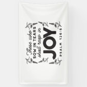 Psalm 126:5 Scripture Typography – Reap in Joy Spandoek (Verticaal)