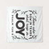 Psalm 126:5 Scripture Typography – Reap in Joy Wandkleed (Voorkant (horizontaal))