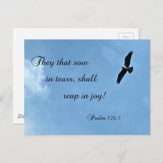 Psalm 126:5 Zij die in tranen zeugen, moeten ... Briefkaart (Voorkant / Achterkant)