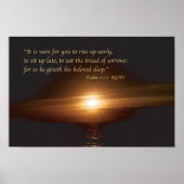 Psalm 127:2 de Druk van de Manuscript Poster (Voorkant)