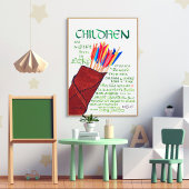 Psalm 127 3-5 Kinderen Bijbelvers Christelijk Poster