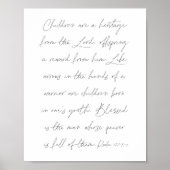 Psalm 127:3-5 script poster (Voorkant)