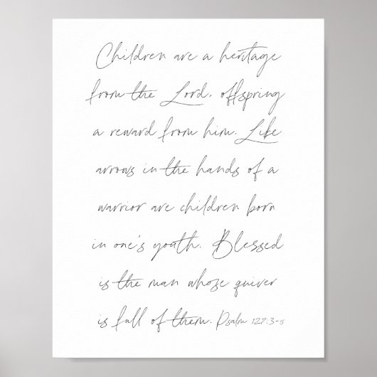 Psalm 127:3-5 script poster (Voorkant)