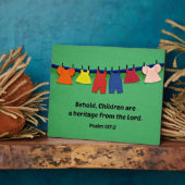 Psalm 127:3 Behold, Kinderen zijn een erfgoed... Fotoplaat (Zijkant)