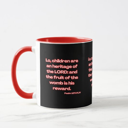 Psalm 127:3 KJV Bijbelscript twee-toon Mok (Links)