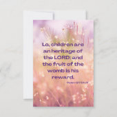 Psalm 127:3 KJV Bijbelscriptie Pic Greeting Kaart (Voorkant)