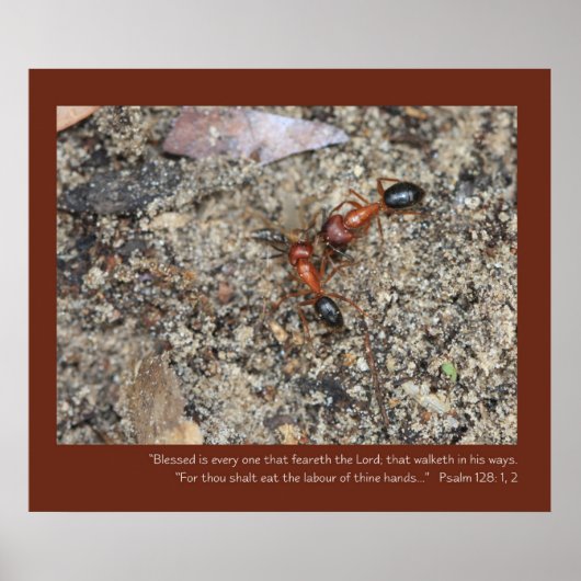 Psalm 128: 1, 2 Poster van de Manuscript (Voorkant)