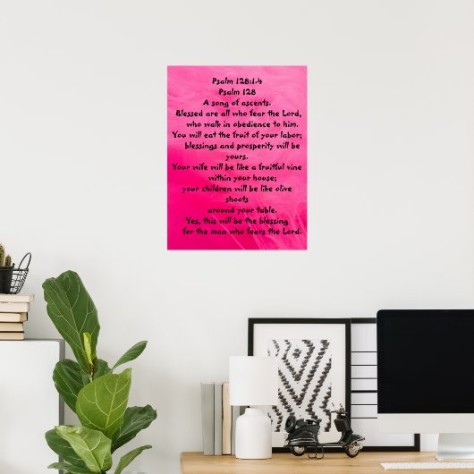 Psalm 128:1-4 poster (Thuiskantoor)