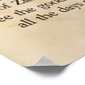 Psalm 128:5 Hebreeuws en Engels Poster (Hoek)