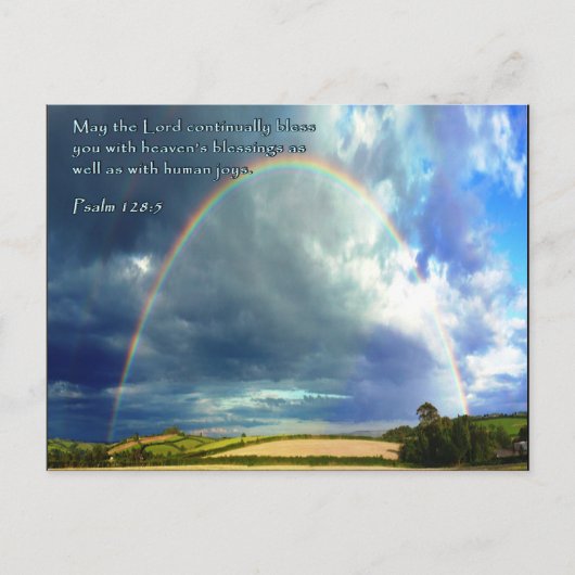Psalm 128:5 volledige regenboog briefkaart (Voorkant)