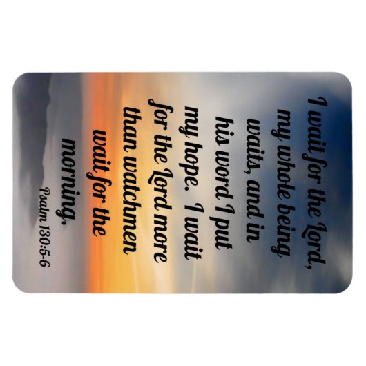 Psalm 130:5-6 magneet (Horizontaal)