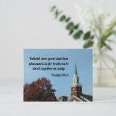 Psalm 133:1 Behold, hoe goed en aangenaam Briefkaart (Staand voorkant)