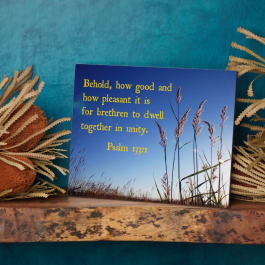 Psalm 133:1 Behold, hoe goed en aangenaam Fotoplaat (Zijkant)