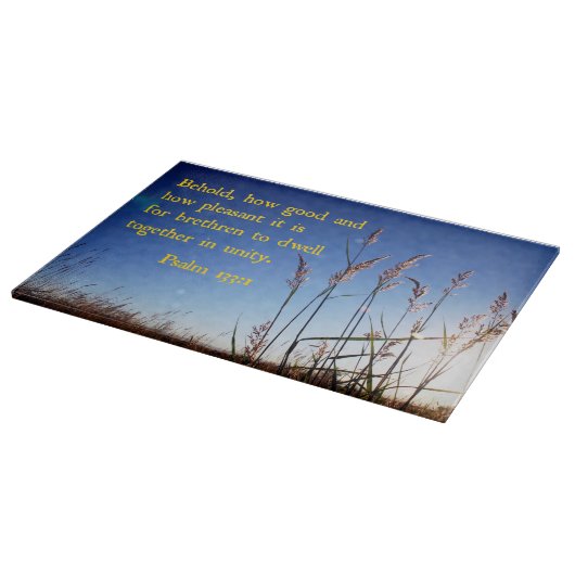 Psalm 133:1 Behold, hoe goed en aangenaam Snijplank (Hoek)