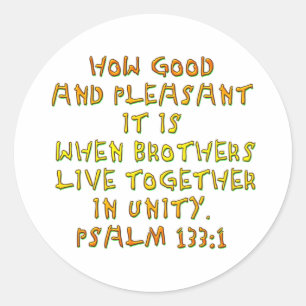 psalm 133:1 ronde sticker