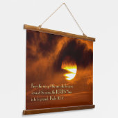 Psalm 133:3 Zonsopgang tot zonsondergang Christeli Hangend Wandkleed (Gebogen)