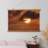 Psalm 133:3 Zonsopgang tot zonsondergang Christeli Hangend Wandkleed (Slaapkamer)