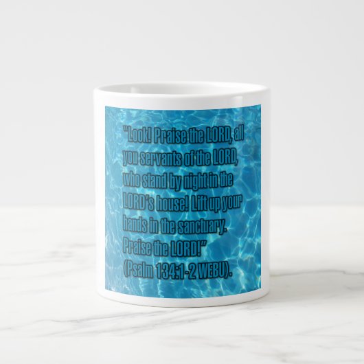 Psalm 134:1-2 WEBU Mug Grote Koffiekop (Voorkant)