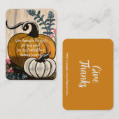 Psalm 136:1 ‘Geef Bedankt’ Schrift Visitekaartjes (Voorkant / Achterkant)