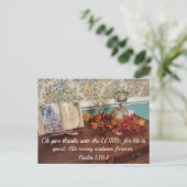 Psalm 136:1 Ik geef bedankt aan de Heere, want Hij Briefkaart (Staand voorkant)