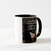 Psalm 136:1 om bedankt te geven aan de Heer Mok (Voorkant rechts)