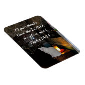 Psalm 136:1 om bedankt te geven aan de Heer; want  Magneet (Rechterzijde)