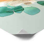 Psalm 136 Zijn liefde blijft eeuwig bloemengroen Poster (Hoek)