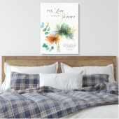 Psalm 136 Zijn liefde blijft eeuwig bloemenwit Canvas Afdruk (Insitu (Slaapkamer))