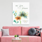 Psalm 136 Zijn liefde blijft eeuwig bloemenwit Canvas Afdruk (Insitu (Woonkamer))