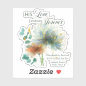 Psalm 136 Zijn liefde blijft voor eeuwig in de Sch Sticker (Vel)