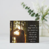 Psalm 138:3 Je antwoordde me en maakte me BOLD Briefkaart (Staand voorkant)