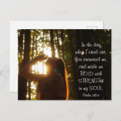 Psalm 138:3 Je antwoordde me en maakte me BOLD Briefkaart (Voorkant / Achterkant)