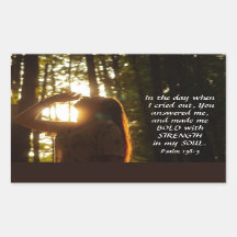 Psalm 138:3 Je antwoordde me en maakte me BOLD